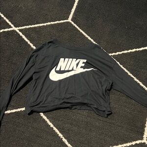 Nike Black Cropped Long Sleeve Shirt